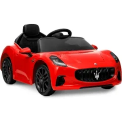 Maserati Kids Electric Car 12V Ride-On Toy W/ Remote Control, Spring Suspension & LED Lights - 4-Wheel Vehicle