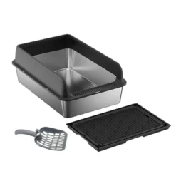 Stainless Steel Cat Litter Box With Lid, Large Litter Box For Big Cats Non-Stick Stainless Steel Cat Boxes With Double Layer Litter Mat And Scoop -The Range Shop GUEST 22c3accd b399 4cd8 848c eb9942e777e1