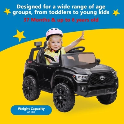 Kids Ride On Truck, Licensed Toyota Tacoma Car, 12V Battery Powered Electric Car With Remote Control, Ride On Toy Car With Lights Music For Kids 3-6 1 Kids Ride On Truck, Licensed Toyota Tacoma Car, 12V Battery Powered Electric Car With Remote Control, Ride On Toy Car With Lights Music For Kids 3-6