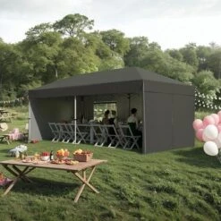 10'x 20' Pop Up Canopy Tent With 210 D Oxford Fabric, Portable Instant Canopy With 4Pcs Sidewalls -The Range Shop GUEST 23e4b0e0 1aa8 4a40 b503 2b4dca771f55