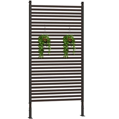 Metal Privacy Screen Outdoor Privacy Screen Freestanding,Outdoor Privacy Screen With Stand, Outdoor Privacy Fence And Panels. 8 Metal Privacy Screen Outdoor Privacy Screen Freestanding,Outdoor Privacy Screen With Stand, Outdoor Privacy Fence And Panels. - Image 8