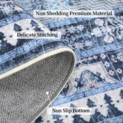 Washable Vintage Living Room Rugs,Floral Print Retro Accent Bedroom Carpet, Large Non Slip Area Rug For Kitchen Dining Room -The Range Shop GUEST 2516e240 8e1b 4012 850d 39b2caff5b19