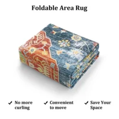 Wasshable Vintage Distressed Floral Print Living Room Bedroom Area Rug, Chenille Non Slip Floor Carpet For Dining Room Home Office -The Range Shop GUEST 25840f89 6cf1 45ab b191 b6281a1d472a