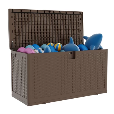 73 Gallon Outdoor Storage Box, Deck Boxes Outdoor Waterproof With Lid,Outside Storage Box Waterproof With Side Handles For Garden Pool 1 73 Gallon Outdoor Storage Box, Deck Boxes Outdoor Waterproof With Lid,Outside Storage Box Waterproof With Side Handles For Garden Pool