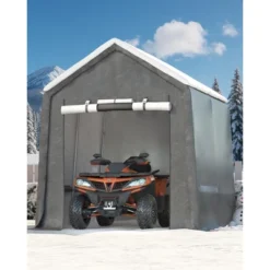 10x10FT Outdoor Storage Shed Carport With Roll-Up Zipper Door, Portable Garage Storage Shelter Heavy Duty Waterproof PE Tarp For Bike, ATV, Grey 15 10x10FT Outdoor Storage Shed Carport With Roll-Up Zipper Door, Portable Garage Storage Shelter Heavy Duty Waterproof PE Tarp For Bike, ATV, Grey -The Range Shop GUEST 26cd7200 9200 49f3 8c0b 90d4c68ffc87