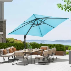 10ftx10ft Cantilever Patio Umbrella With Base,umbrella Outdoor Patio, 360 Rotation -The Range Shop GUEST 273954b2 1529 43e6 a377 545d91319944
