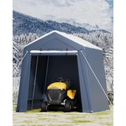 Outdoor Storage Shed 7x10 FT Carport With Roll-Up Zipper Door & Window, Waterproof & UV Resistant Portable Garage For Motorcycle, Bike, And Tools -The Range Shop GUEST 27b8bfb0 eca0 4191 ac0f adfe65ad5dee