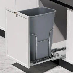 Undercabinet Trash System: 30L/35L Pull-Out Drawers W/Door Kits & Dampers | Fits 10-12" Cabinets | Steel | Silver (No Bins Included) -The Range Shop GUEST 291a9782 82ff 4b2c 9ddf 6fb92ea854bc
