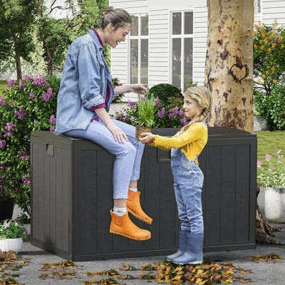 130 Gallon Outdoor Waterproof Storage Box - Lockable, Deck Storage, Package Delivery Secure, Patio Furniture Storage, Garden Tools Organizer 5 130 Gallon Outdoor Waterproof Storage Box - Lockable, Deck Storage, Package Delivery Secure, Patio Furniture Storage, Garden Tools Organizer - Image 5