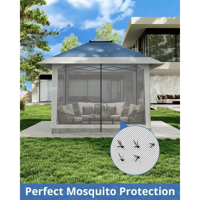 13x13 FT Gazebo Outdoor Canopy Tent, Outdoor Patio Gazebo, With Mosquito Netting, 4 Sandbags & Wheeled Bag, For Backyard 5 13x13 FT Gazebo Outdoor Canopy Tent, Outdoor Patio Gazebo, With Mosquito Netting, 4 Sandbags & Wheeled Bag, For Backyard - Image 5