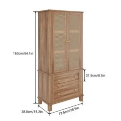 64 Inch Tall Kitchen Pantry Cabinet, Rattan Storage Cabinet With 2 Drawers & 2 Adjustable Shelves, Wood Cupboard For Dining Room Apartment 10 64 Inch Tall Kitchen Pantry Cabinet, Rattan Storage Cabinet With 2 Drawers & 2 Adjustable Shelves, Wood Cupboard For Dining Room Apartment -The Range Shop GUEST 2a11e070 326e 4cb5 8d8f 69368a199079