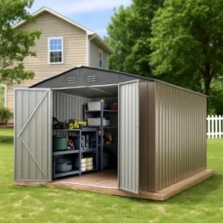 8 X12Ft Outdoor Storage Shed,Metal Garden Shed,Large Metal Tool Sheds With Updated Frame Structure And Lockable Doors,for Backyard Garden Patio Lawn -The Range Shop GUEST 2a67ea34 3eb5 49f0 9508 f31eee482b6a