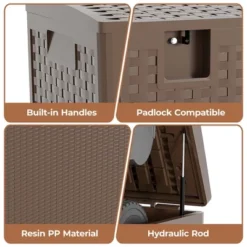 73 Gallon Outdoor Storage Box, Deck Boxes Outdoor Waterproof With Lid,Outside Storage Box Waterproof With Side Handles For Garden Pool 11 73 Gallon Outdoor Storage Box, Deck Boxes Outdoor Waterproof With Lid,Outside Storage Box Waterproof With Side Handles For Garden Pool -The Range Shop GUEST 2bb201f9 3305 485a 87e1 13e1e37abfb2