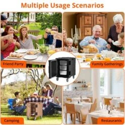Portable Food Warmer, 82 Qt Hot Box, Large Inner Capacity, Universal Wheel, Compatible With 3/6" Or 6/2.5" Plates, (Universal Wheel) -The Range Shop GUEST 2c91da63 4cda 4dac bc0b 0373d849e43b