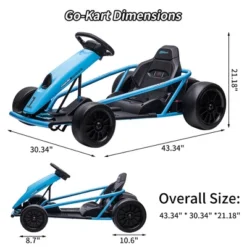 24V Go Kart For Kids, 9Ah Large Battery 8MPH High Speed Ride On Drifting Car With Music, Horn,Max Load 175lbs, Outdoor Ride On Toy For Teens 3-10 -The Range Shop GUEST 2ca8fd3a dfe8 4e7c 9a47 ff7837edc43f