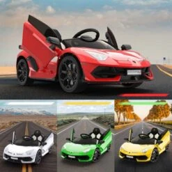 12V Kids Electric Car With Remote Control, LED Lights & Sound System - Licensed Lamborghini Battery Powered Ride-On Toy For Boys & Girls -The Range Shop GUEST 2dcaeb1d 5a6d 40d9 9383 15a50dd82153