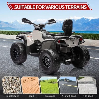 24V Kids Ride On Car,2 Seater Licensed Can-Am Electric ATV Car For Kids,4 Wheeler 4WD Ride On Electric Toy Car,3 Speeds,Leather Seats 1 24V Kids Ride On Car,2 Seater Licensed Can-Am Electric ATV Car For Kids,4 Wheeler 4WD Ride On Electric Toy Car,3 Speeds,Leather Seats