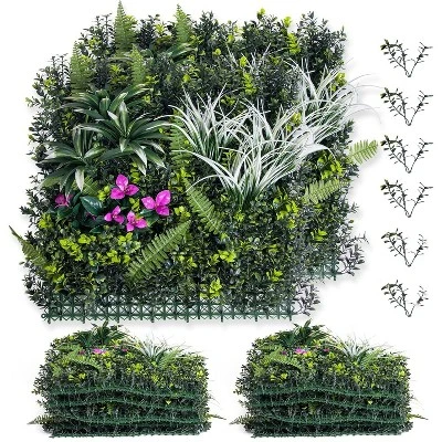 Artificial Grass Wall Panels,20"x 20" Artificial Plant Wall Panels Fake Greenery Leaf Hedge For Outdoor,Indoor 9 Artificial Grass Wall Panels,20"x 20" Artificial Plant Wall Panels Fake Greenery Leaf Hedge For Outdoor,Indoor - Image 9