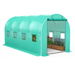 Walk-in Greenhouse For Outdoor Plants With 8 Mesh Vents, Weatherproof PE Cover & Roll-Up Zipper Door - Ideal For Vegetables, Flowers And Gardening -The Range Shop GUEST 350b2e89 e21e 4b29 ae28 e1fbd07cde7c