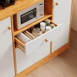 Kitchen Pantry Cabinet With Drawers - Wood Sideboard Buffet With Doors, Adjustable Shelf, Storage Rack, Coffee Bar Station For Kitchen Dining Room -The Range Shop GUEST 353131bf 6cc7 4d2d 9307 c95f3a063fd9