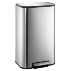 Stainless Steel Kitchen Trash Can 13 Gal, Hand Free Garbage Can With Inner Bucket & Soft Close Lid -The Range Shop GUEST 3741c78e 7adb 4f2d b2b1 c5cc9e7ca475
