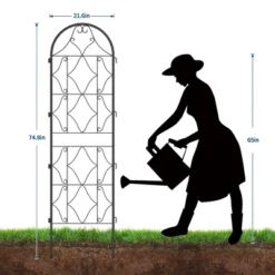 Garden Trellis 75x20 Inch, Decorative Metal Trellis For Climbing Plants Outdoor, Rustproof Garden Fence Plant Support Frame For Patio & Yard -The Range Shop GUEST 388a1292 86ae 46b9 8d98 b7a80d0af12a