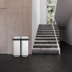 16 Gallon Kitchen Trash Can, Dual Compartment For Recycling And Trash, Without Inner Bucket