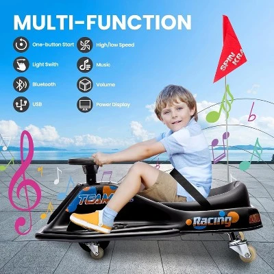 24V Ride On Car Electric Drifting Go Kart For Kids 3-8Years - High/Low Speed Switch And Simplified Drifting System 3 24V Ride On Car Electric Drifting Go Kart For Kids 3-8Years - High/Low Speed Switch And Simplified Drifting System - Image 3