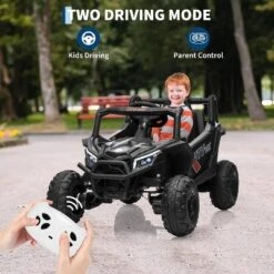 12V Kids UTV Ride-On Truck W/ Remote, 4WD/2WD Switch, Spring Suspension, EVA Tires, Bluetooth & LED Lights For Ages 3-8 -The Range Shop GUEST 3a60036c 6c12 4715 a1a0 1dae651e787e