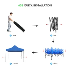 Commercial Canopy Tent 10x10 Pop Up Canopy Tent Heavy Duty 500D Waterproof With Roller Bag, 4 Sandbags For Outdoor Camping Stall Party Event -The Range Shop GUEST 3a761e39 bee3 403d a068 ba95f954b94c