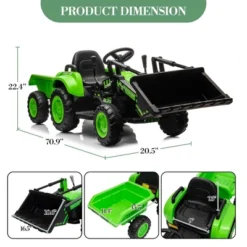 12V Kids Ride On Excavator Toy With Remote Control, Kids Electric Tractor Car With Music, LED Lights, Horn, Trailer & Dozer Bucket, Boys Girls 3-10 -The Range Shop GUEST 3a9e02c1 ea2b 4890 a854 d03e2f3a4011