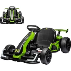 24V Electric Go Kart For Kids, With 2 * 150W Motors, Adjustable Seat, 8mph Speed, Led Lights, For Children Ages 6-15 -The Range Shop GUEST 3bc81165 1593 469e 8d95 4b8abe78665a