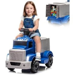 6V Ride On Truck For Toddlers - Electric Car W/Spacious Storage, Music, LED Lights, Rechargeable Battery & Easy Start Button -The Range Shop GUEST 3cbb5fb5 9b1a 4e8e ad7c 5cb87c4ba741