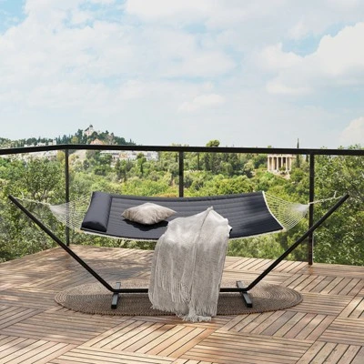 Instant-Setup 2-Person Hammock With Reinforced Steel Frame Portable Outdoor Lounger For Garden Camping And Beach 450lb Capacity Quick-Fold Carry Bag 1 Instant-Setup 2-Person Hammock With Reinforced Steel Frame Portable Outdoor Lounger For Garden Camping And Beach 450lb Capacity Quick-Fold Carry Bag