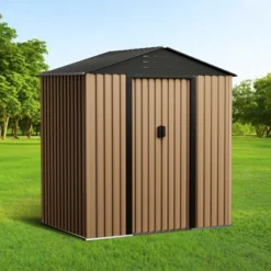 Metal Garden Shed ，Shed Outdoor Storage Shed With Sloping Roof And Vents, Slooping Roof Tool Shed For Backyard, Patio, Garden Yard，6 X 4 FT -The Range Shop GUEST 3e864b74 d8d9 4a9b a30f 37902fa48b5b