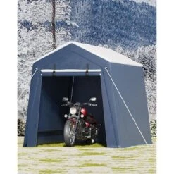 6x6 FT Outdoor Storage Shed With Roll-Up Zipper Door & Mesh Window, Heavy Duty Motorcycle Shed, Portable Carport For Bike Firewood Tools, Grey 15 6x6 FT Outdoor Storage Shed With Roll-Up Zipper Door & Mesh Window, Heavy Duty Motorcycle Shed, Portable Carport For Bike Firewood Tools, Grey -The Range Shop GUEST 3ee219e4 35e3 4034 9490 a3908ea984ac