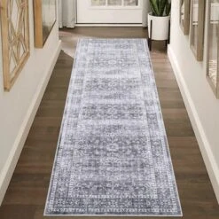 Washable Vintage Floral Living Room Rugs, Distressed Print Non Slip Bedroom Carpet, Retro Accent Dining Room Kitchen Rugs -The Range Shop GUEST 3faa7383 995b 4468 b21b 7755daa499e4
