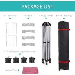 10 X 10 Pop Up Canopy, Beach Tent 3 Adjustable Heights, Easy Up Sun Shade W/ Wheeled Carry Bag, Outdoor Portable Shelter For Events, Parties, Camping -The Range Shop GUEST 406190fa 6def 4d6c 8f07 48dc78a709e9