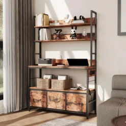 5-Tier Kitchen Bakers Rack With Charging Station & Drawers, Utility Shelves With Hooks For Kitchen, Independent Baker's Rack For Dining Room, Office 10 5-Tier Kitchen Bakers Rack With Charging Station & Drawers, Utility Shelves With Hooks For Kitchen, Independent Baker's Rack For Dining Room, Office -The Range Shop GUEST 420cdd28 7100 477a a3c1 5e31c5b0e18b