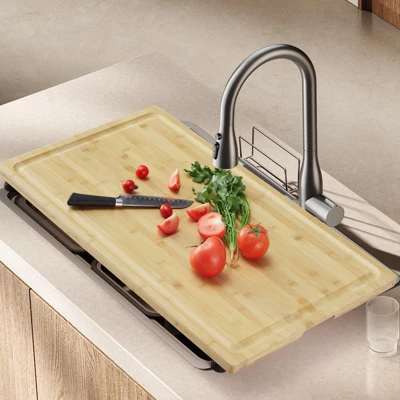 Bamboo Cutting Board, Large Noodle Board With 4 Removable Feet, Juice Groove, Stove Top Covers 7 Bamboo Cutting Board, Large Noodle Board With 4 Removable Feet, Juice Groove, Stove Top Covers - Image 7