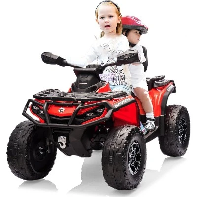 24V Kids Ride On Car,2 Seater Licensed Can-Am Electric ATV Car For Kids,4 Wheeler 4WD Ride On Electric Toy Car,3 Speeds,Leather Seats 3 24V Kids Ride On Car,2 Seater Licensed Can-Am Electric ATV Car For Kids,4 Wheeler 4WD Ride On Electric Toy Car,3 Speeds,Leather Seats - Image 3