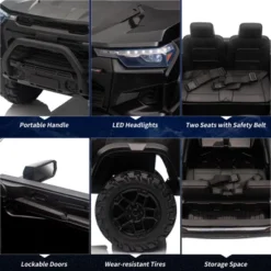 24V 2-Seater Kids Ride On Truck Electric Car For Toddlers Battery Powered Ride On Toy With Remote Control, Trunk, Soft Start, LED Lights, Music -The Range Shop GUEST 46adfa5c d0fb 488a 85b7 8a5f89f3aef4