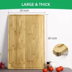 Extra Large Bamboo Cutting Board, Butcher Block With Juice Groove And Handles, Stove Top Cover, 30x20 Inch For Kitchen 11 Extra Large Bamboo Cutting Board, Butcher Block With Juice Groove And Handles, Stove Top Cover, 30x20 Inch For Kitchen -The Range Shop GUEST 47b680d9 f99c 4b0f ab23 8c2cda55d220