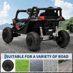 12V Kids UTV Ride-On Truck W/ Remote, 4WD/2WD Switch, Spring Suspension, EVA Tires, Bluetooth & LED Lights For Ages 3-8 -The Range Shop GUEST 49d5a04e 29a6 4834 b6a4 f07c5014cbbf