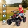 12V Kids ATV Electric Ride On Car, Battery Powered Ride On Toy For Toddlers, Electric Vehicles W/Led Light Musi, High Low Speed For Boys Girls 3-10