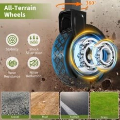 Collapsible Wagon Cart, 380 Lbs Capacity Heavy Duty Foldable Portable Camping Cart With All Terrain Wheels, Utility Beach Wagon For RV Grocery, Black -The Range Shop GUEST 4bba98d5 7487 40c9 8579 b4cc709f836d