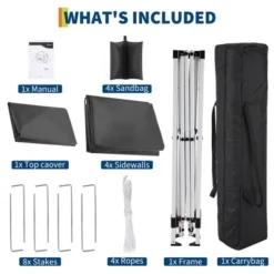 10x10ft Pop Up Canopy Tent With 4 Waterproof Sidewalls,Portable Outdoor Tent For Camping, Backyard 10 10x10ft Pop Up Canopy Tent With 4 Waterproof Sidewalls,Portable Outdoor Tent For Camping, Backyard -The Range Shop GUEST 4bc2bf84 39e7 48a7 8744 9d79ad4a1fe9