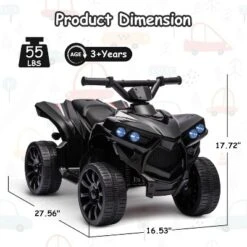 6V Ride On Toy, Kids ATV 4 Wheeler With 1.8MPH Max Speed, Wear-Resistant Wheels, Music & Foot Pedal, Electric Quad Car For Kids Toddlers -The Range Shop GUEST 4cba41bc af75 42ab 9aac 525219786f1b