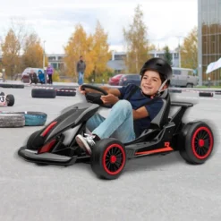 24V Kids Go Kart, Powerful Drift Kart With Dual 150W Motors, High Speed Electric Outdoor Ride On Toy, Battery Powered Ride On Racing Car With Music -The Range Shop GUEST 4da42677 0ecc 43a6 9a3b 36e3b2ec826a