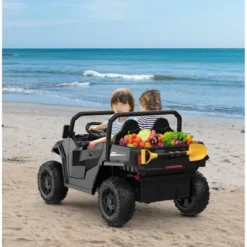 24V Ride On Dump Truck With Remote Control, 2 Seater Electric Toy Car For Kids, All-Terrain Kids Construction Vehicle W/Dump Bed & Shovel -The Range Shop GUEST 4e57ebf1 9960 451c 8919 766bd31d4199